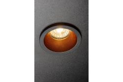 Decor Plafondspot armatuur ELVA IP54 rond Ø85x45mm zwart / koper 1208963723