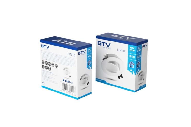 Decor Plafondspot armatuur LINTO IP20 rond Ø90x29mm wit. 1208963727