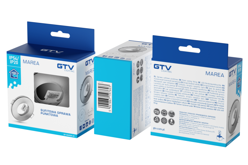 Decor Plafondspot armatuur MAREA inbouw IP54/IP20 rond inox. 1208963729