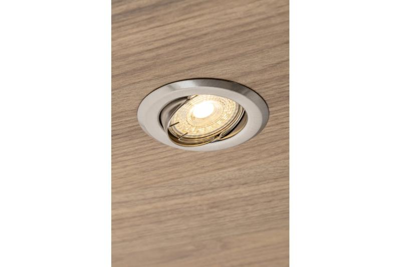 Decor Plafondspot armatuur PARMA II IP20 rond inox met hoekverstelling. 1208963744