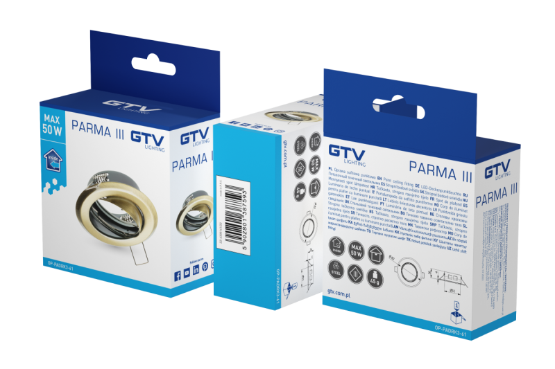 Decor Plafondspot PARMA III IP20 rond oud goud hoek verstelbaar. 1208963750