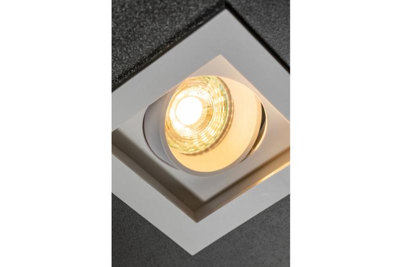 Decor Plafondspot armatuur RUBIO 102x102mm IP20 vierkant enkel wit. 1208963796