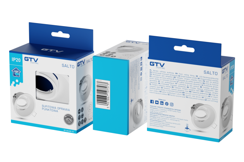 Decor Plafondarmatuur SALTO inbouw IP20 ronde witte behuizing 1208963800