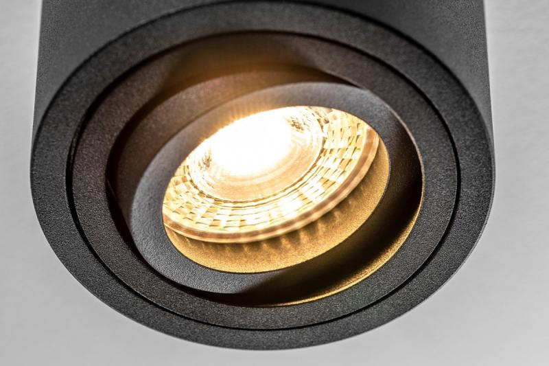 Decor Plafondarmatuur AVEIRO BIS aluminium 80x90mm IP20 max 20W rond zwart. 1208963838