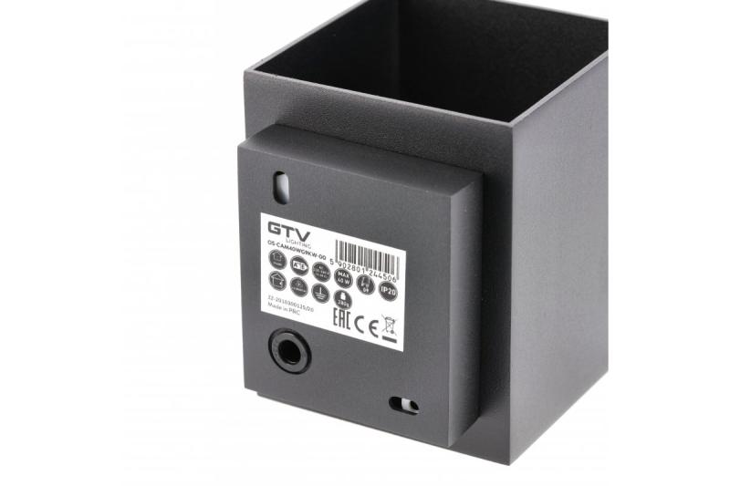 Decor Wandarmatuur CAMPIONE aluminium G9 IP20 max. 40W IP20 vierkant zwart. 1208963849