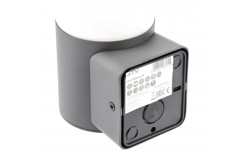 Decor Tuinarmatuur CORTA-AU E27 MAX.25W IP44 AC220-240V 50-60Hz bovenste rechte wandlamp antraciet. 1208963857