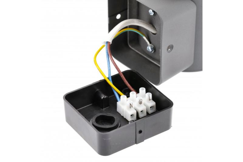 Decor Tuinarmatuur CORTA-AU E27 MAX.25W IP44 AC220-240V 50-60Hz bovenste rechte wandlamp antraciet. 1208963857