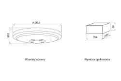 LED ceiling fixture ITALIA 12W with sensor, 900lm, IP20,  AC220-240V, 50/60Hz, beam angle 360°, neutral white, white housing 1208963897