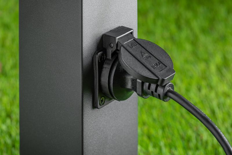 Decor Tuinarmatuur LARGO-P 50 E27 MAX.15W IP44 AC220-240V 50-60Hz max. 2500W montagepaal grafiet. 1208963919