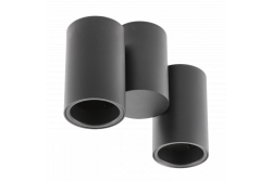 Decor Plafondarmatuur LUPO aluminium 17.5x5.6x11.5 IP20 2*GU10 max. 50W rond zwart. 1208963926