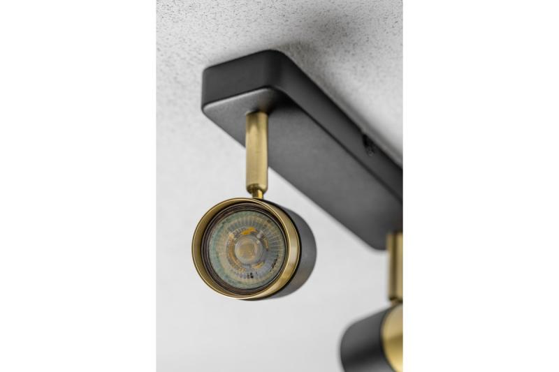 Decor Plafondarmatuur ORIO aluminium 24.0x5.5x14.0 IP20 2*GU10 max. 50W rond zwart. 1208963965