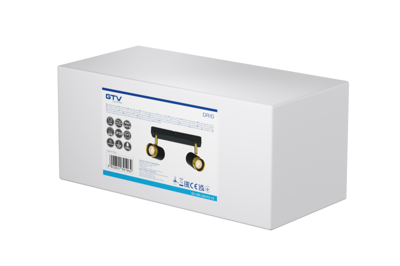 Decor Plafondarmatuur ORIO aluminium 24.0x5.5x14.0 IP20 2*GU10 max. 50W rond zwart. 1208963965