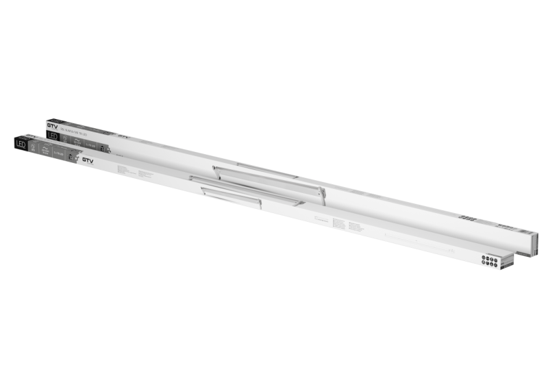 Fixture for LED tubes OSL SLIM-2x120 T8 LED, G13, AC220-240V, 50/60Hz, IP20, with wiring for one side power supply LED tubes, surface mounted, white housing 1208963972