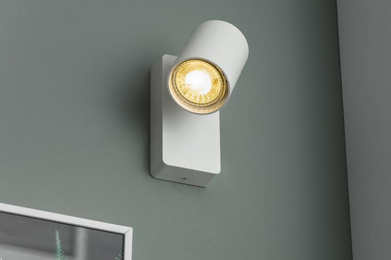 Decor Wandarmatuur SANTO aluminium IP20 max. 20W enkelvoudig rond wit. 1208963994