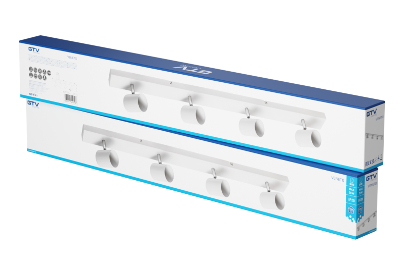 Decor Plafondarmatuur VENETO IP20 max. 20W 4 x GU10 rond wit 1208964041