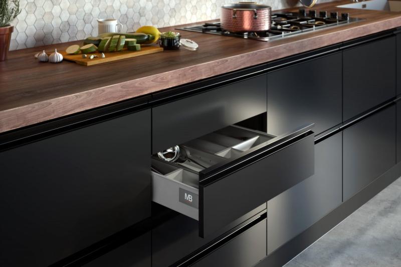 Continuous aluminium handle profile C l=3500mm black mat 1208964055