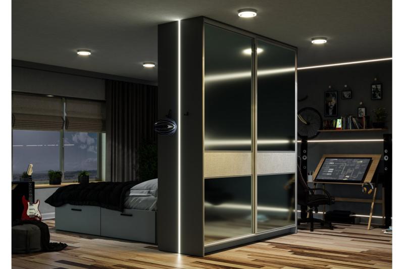 LED aluminum profile with GLAX champagne flange 2 m (mortise) 1208964072