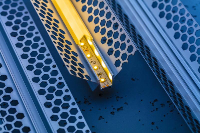 LED profile GLAX linear for GK boards 3m + technical casing, not anodized 1208964076