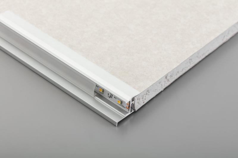LED profile GLAX wall for GK boards 3m, non-anodized 1208964077