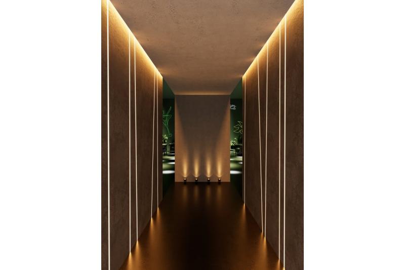 LED PROFILE GLAX ceiling for GK panels 3m + technical casing, non-anodized 1208964080