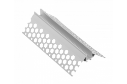 LED profile GLAX angled, external for GK boards 3m + technical casing, non-anodized 1208964084