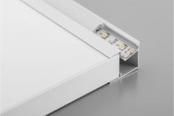 LED aluminum profile plinth narrow, studded GLAX Mini silver L= 3007 mm 1208964094