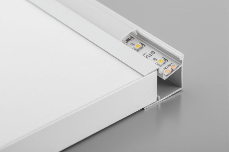 LED aluminum profile plinth narrow, studded GLAX Mini silver L= 3007 mm 1208964094