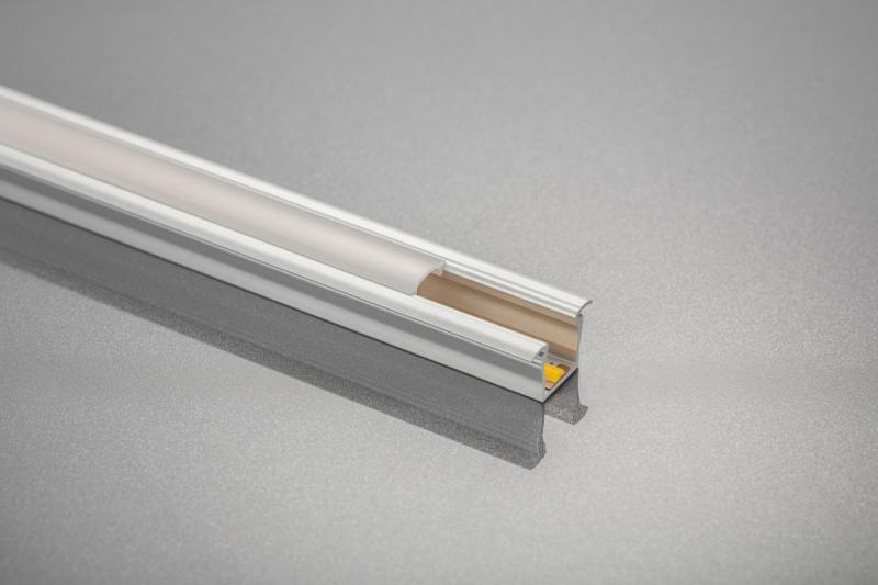 LED Aluminum Profile with GLAX Mini Flange High 12.5mm Silver 2m (Mortise) 1208964109