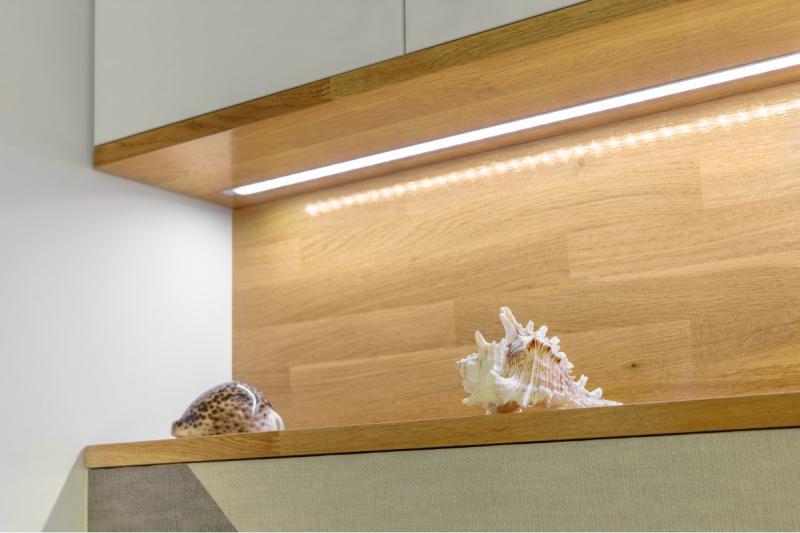 LED Aluminum Profile with GLAX Mini Flange High 12.5mm Silver 2m (Mortise) 1208964109