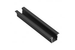 LED Aluminum Profile with GLAX Mini Flange High 12.5mm Black Matt 2m (Mortise) 1208964111