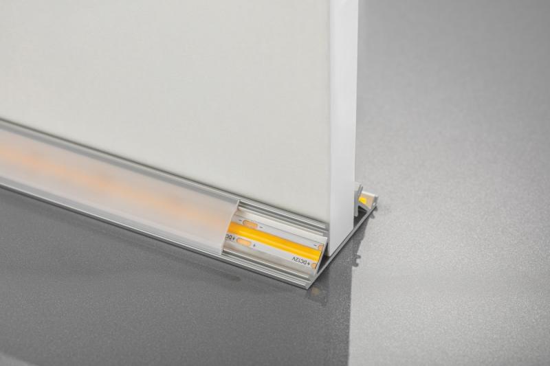 LED partition aluminium profile, studded GLAX silver L=3007 mm 1208964115
