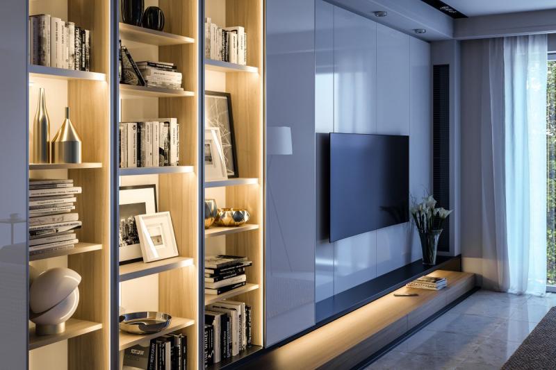 Aluminium profile LED partition, studded (for edging fillings) GLAX silver PLATE 19mm 3 1208964117