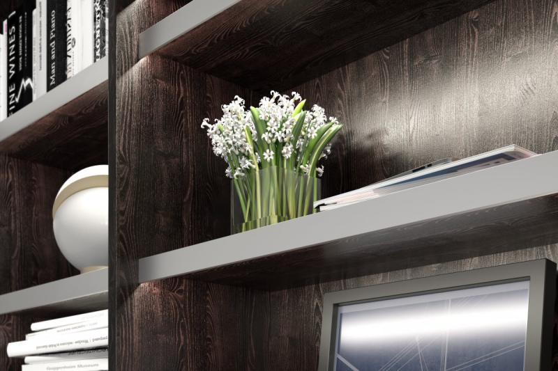 Aluminum profile LED plinth, studded GLAX silver PLATE 16mm 3m 1208964120