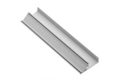 LED aluminum profile plinth, studded GLAX silver PLATE 19mm 3m 1208964121