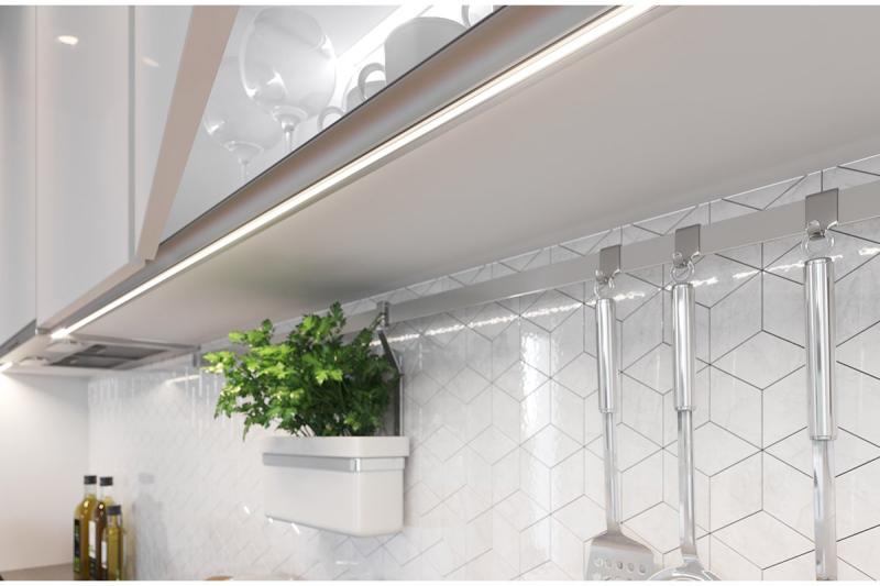 Aluminum profile LED wreath - GLAX silver PLATE 19mm L=2m 1208964141