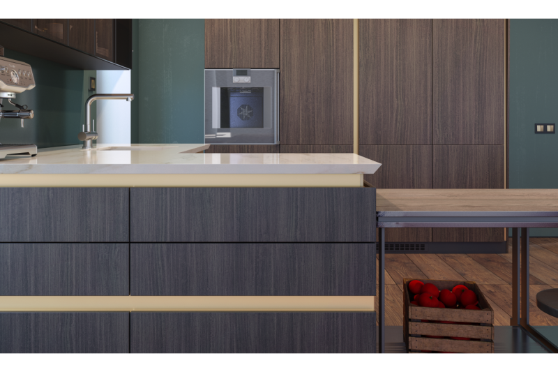 VELLO internal connector L profile, gold, (10 pcs./op.) 1208964162