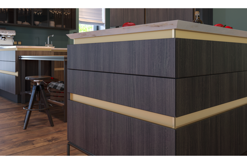 External connector VELLO L profile, aluminium colour, (10 pcs/op.) 1208964163