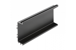 Aluminum profile, handleless system VELLO with LED function, C, black, length 3 m 1208964211