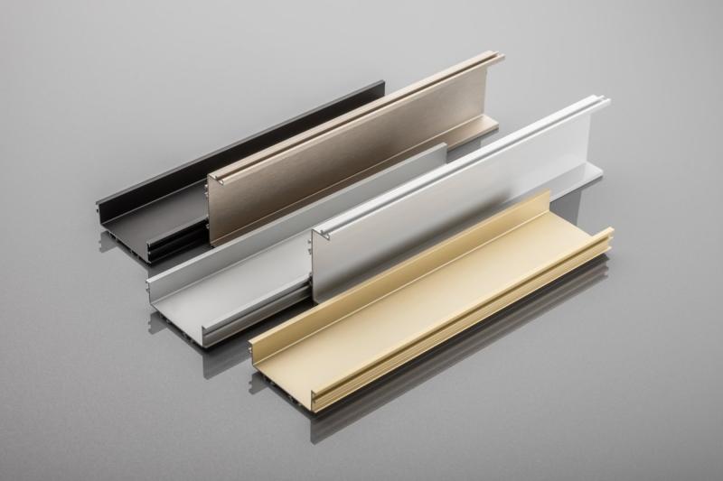 Aluminum profile, handleless system VELLO with LED function, C, silver, length 4.10 m 1208964212