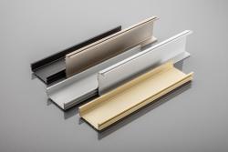 Aluminum profile, handleless system VELLO with LED function, C, black, length 4.10 m 1208964215