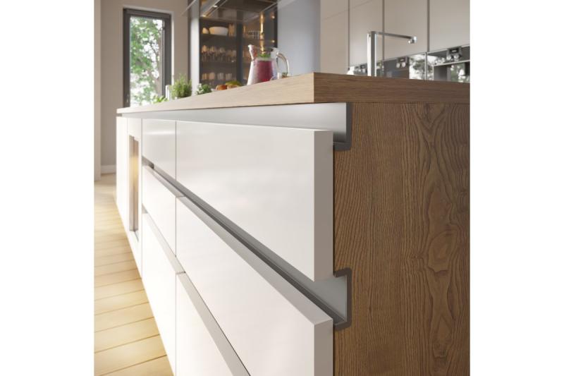 Aluminium profile VELLO handleless system with LED function, C, gold, length 4.1 m 1208964216