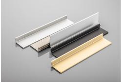 Aluminum profile, handleless system VELLO with LED function, L, inox, length 3 m 1208964218