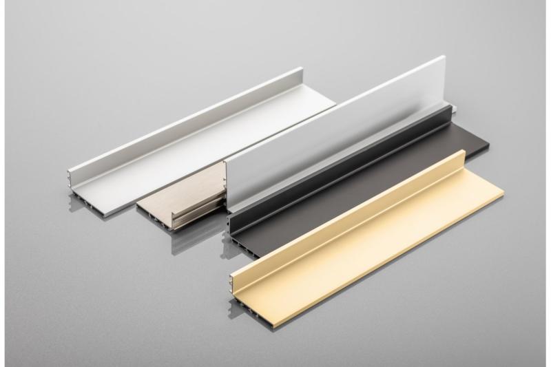 Aluminum profile, handleless system VELLO with LED function, L, white, length 3 m 1208964219