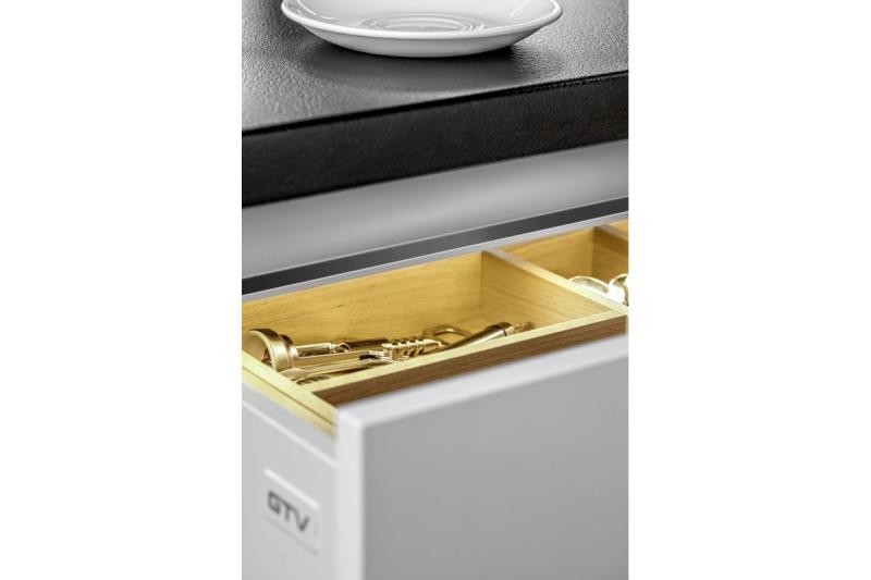 Aluminum profile, handleless system VELLO with LED function, L, black, length 3 m 1208964220