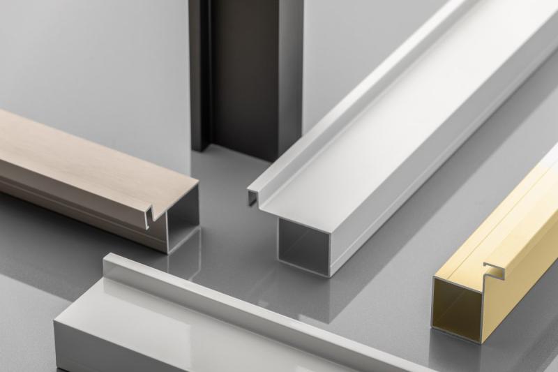 Aluminum profile, handleless system VELLO, T one-sided, silver, length 3 m 1208964230