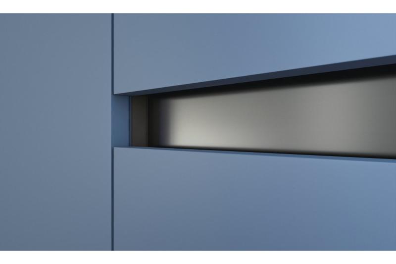 GTV VELLO profile, handleless system, retain, L=3000 mm, 16 mm, Al, black 1208964236