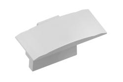 Square cap for LED profile GLAX Mini with flange high silver lacquered (10 pcs. in blis.) 1208964265