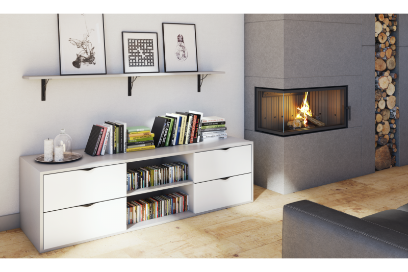 Shelf support NEO, 18x18 cm, black mat 1208965240