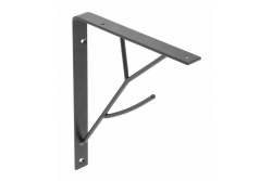 Shelf support TREE, 20x17 cm, black mat 1208965260
