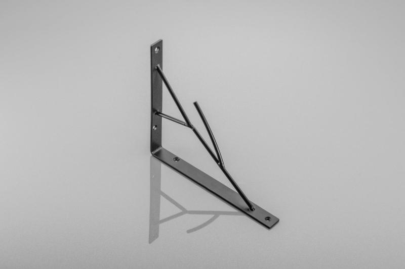 Shelf support TREE, 20x17 cm, black mat 1208965260